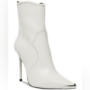 Steve Madden x Winnie Harlow white booties
